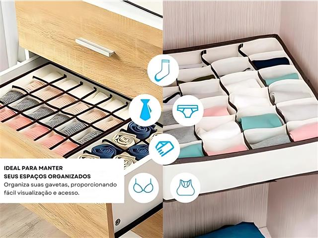 Kit 4 Colmeias Organizadoras de Gaveta Gadnic Com Divisórias - 2