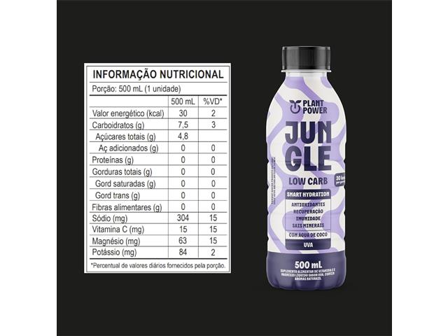Suplemento Alimentar Jungle Low Uva 12x500ml - 1