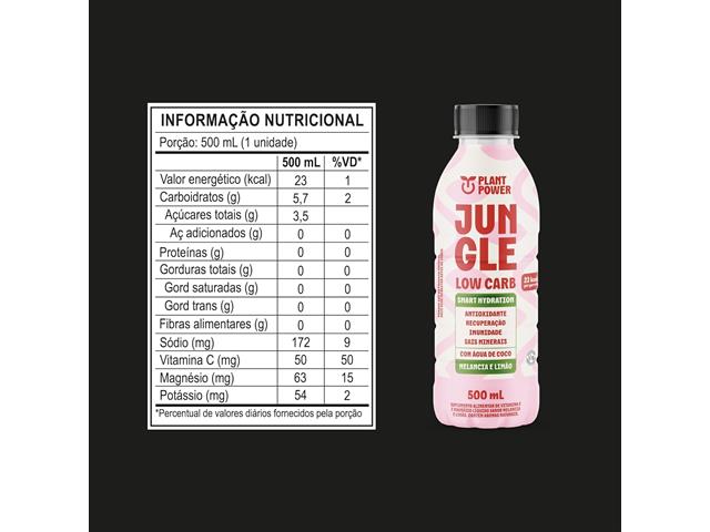 Suplemento Alimentar Jungle Low Mel e Limão 12x500ml - 2