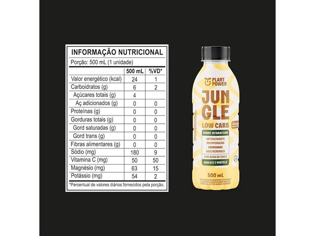 Suplemento Alimentar Jungle Low Abacaxi e Hortelã 12x500ml - 2