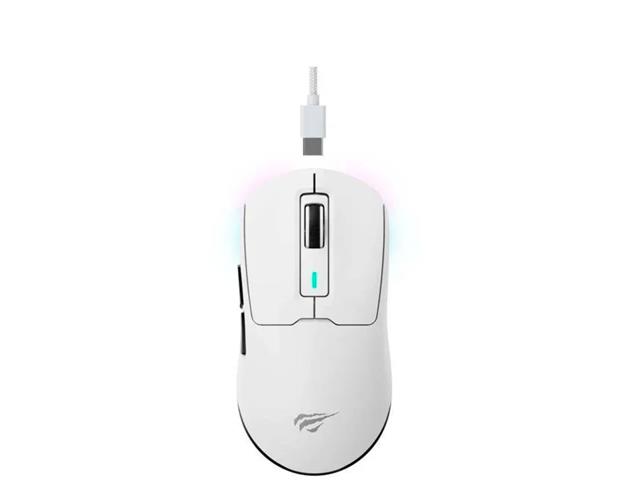 Mouse Gamer Havit 2.4GHz y Bluetooth, Blanco