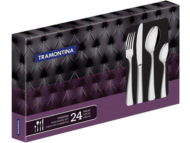 Faqueiro Tramontina Oslo Aço Inox Facas Mesa Alto Brilho 24pçs - 2