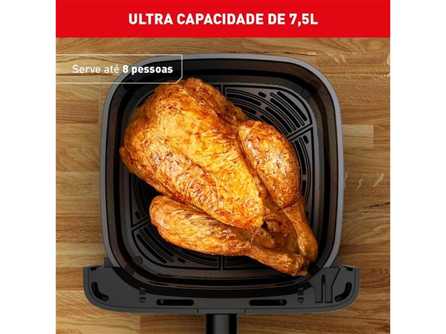 Fritadeira Sem Óleo Arno Air Fryer Mega 7,5L AFM7 1700W Preta 220V - 2