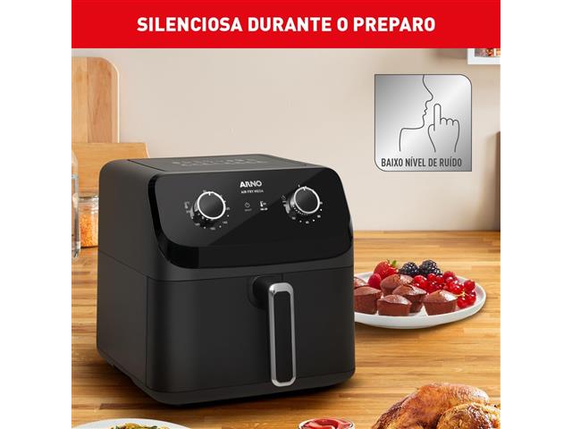 Fritadeira Sem Óleo Arno Air Fryer Mega 7,5L AFM7 1700W Preta 220V - 6