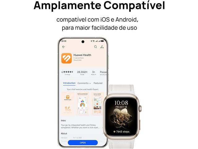 Smartwatch Huawei Watch D2 Branco - 6