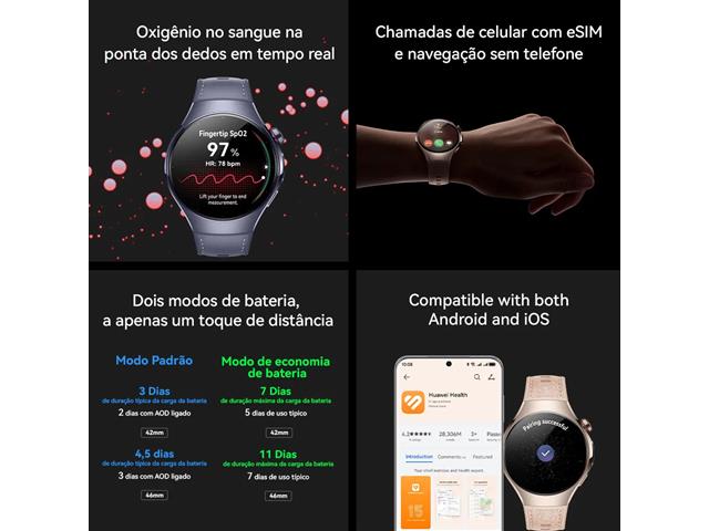 Smartwatch Huawei Watch 5 46mm Titânio - 6