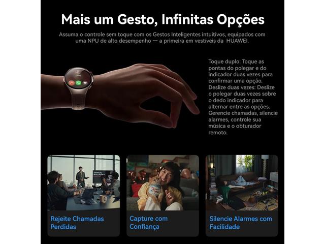 Smartwatch Huawei Watch 5 46mm Titânio - 8