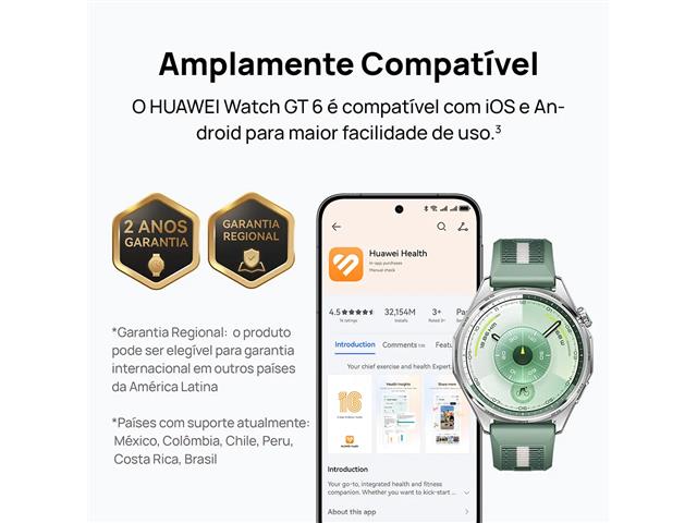 Smartwatch Huawei GT 6 46mm Preto - 1
