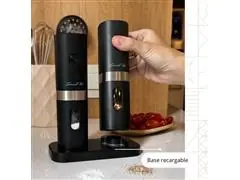 Juego de Molinillo eléctrico Salero Y Pimentero Recargable Por Usb - 4