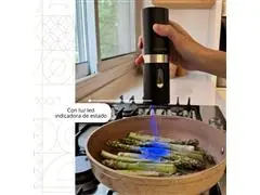 Juego de Molinillo eléctrico Salero Y Pimentero Recargable Por Usb - 3