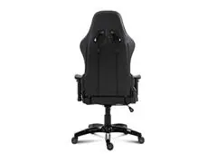 Silla gamer con apolla pies en color negra - 2