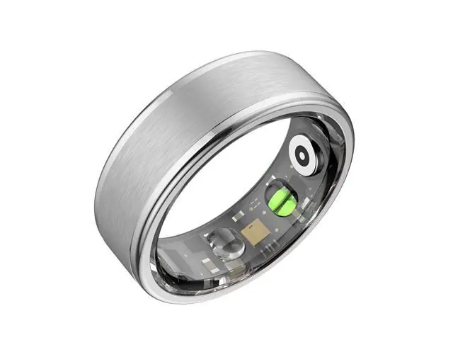 ANEL INTELIGENTE (CONNECT RING) COM MONITORAMENTO DE SAÚDE Prata - 8