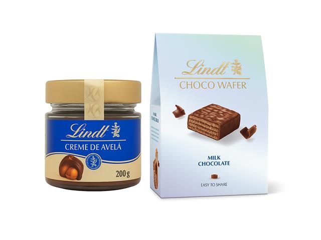 Kit Bag Choco Wafer ao Leite 130g e Creme de Avelã 25% 200g Lindt
