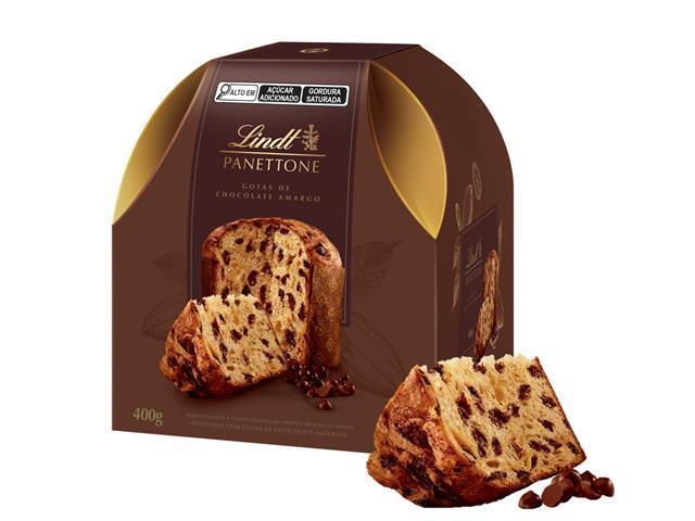 Kit Panettone Lindt Gotas de Chocolate Amargo  e Creme de Avelã  - 1