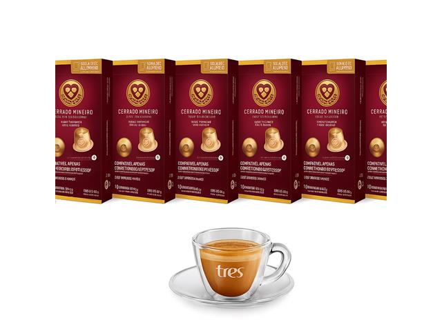 Kit 60 Cápsulas 3 Corações Cerrado Mi...