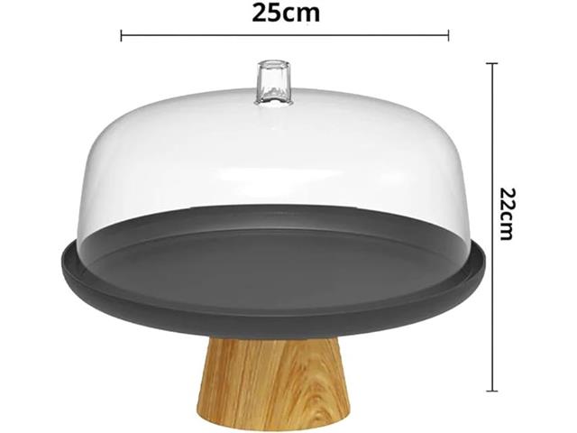 Boleira Com Cupula E  Pé Preto Fechado - 1