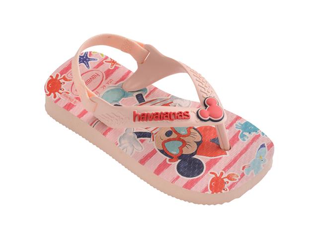 Chinelo Havaianas N.B.Disney Clas Rosa/Vermelho Tam 17-18 - 1