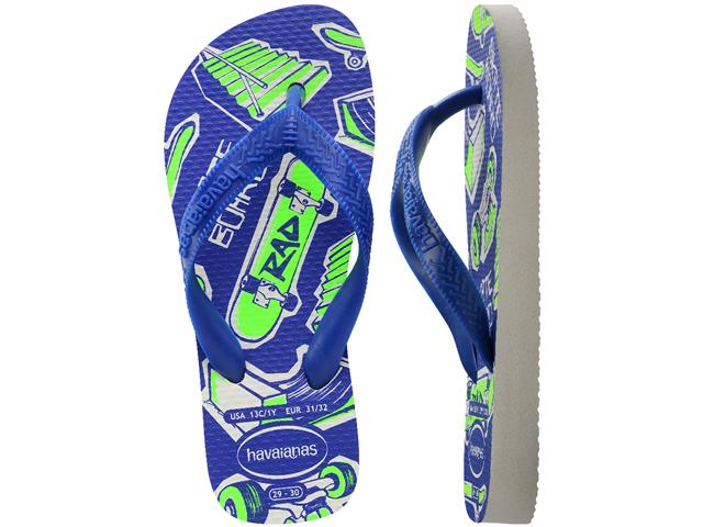 Chinelo Havaianas Kids Athletic Branco/Azul Naval Tam 23-24 - 4