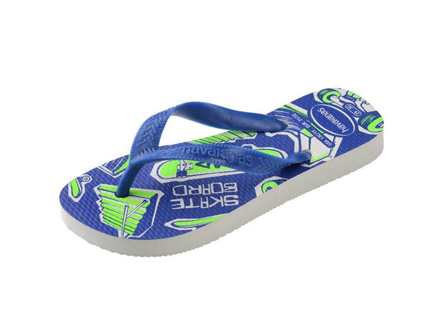 Chinelo Havaianas Kids Athletic Branco/Azul Naval Tam 23-24 - 5