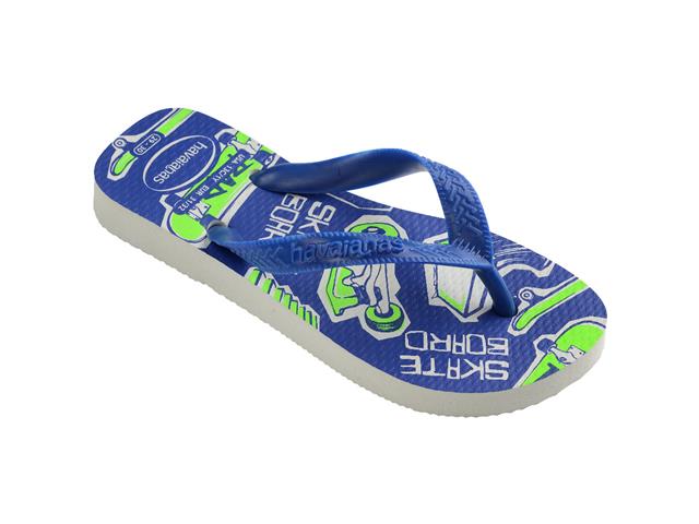Chinelo Havaianas Kids Athletic Branco/Azul Naval Tam 25-26 - 1
