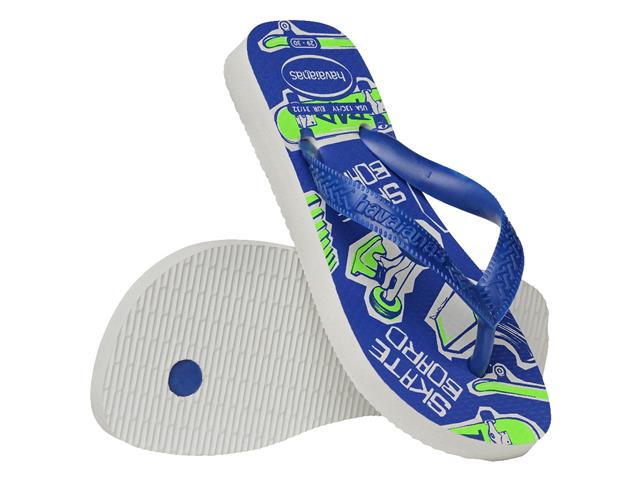 Chinelo Havaianas Kids Athletic Branco/Azul Naval Tam 25-26 - 3
