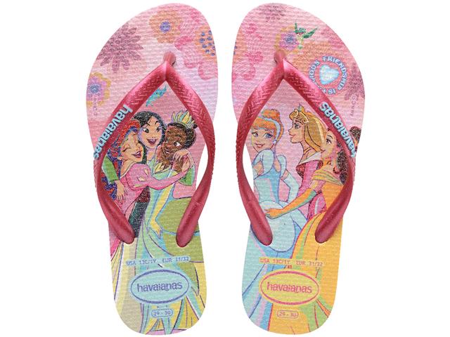 Chinelo Havaianas Kids Slim Princess Rosa Glow Tam 29-30