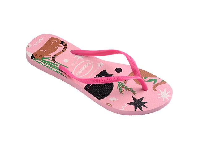 Chinelo Havaianas Slim Pets Rosa Glow Tam 33-34 - 1