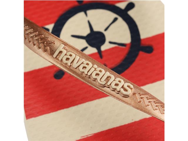 Chinelo Havaianas Slim Nautical Bege Palha/Rose Gold Tam 33-34 - 5
