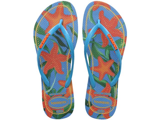 Chinelo Havaianas Slim Tropical Turquesa Tam 23-24