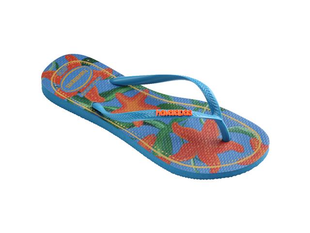 Chinelo Havaianas Slim Tropical Turquesa Tam 31-32 - 1