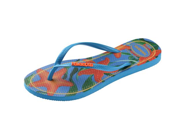 Chinelo Havaianas Slim Tropical Turquesa Tam 31-32 - 5