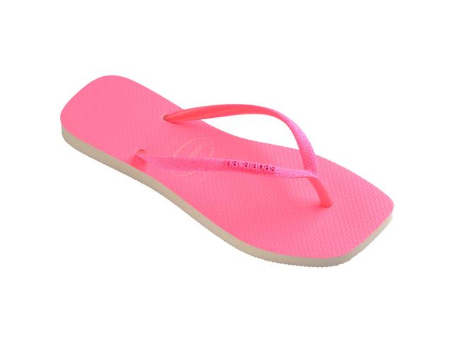 Chinelo Havaianas S Sqr Gtr Neon Bege Palha/Rosa Neon Tam 39-40 - 1