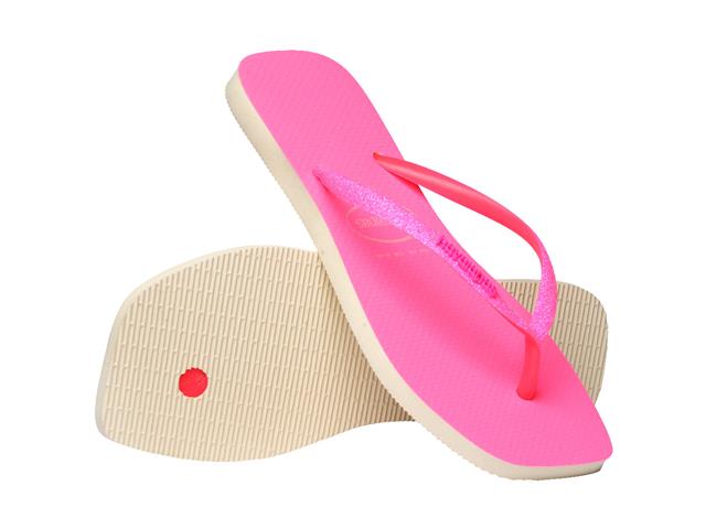 Chinelo Havaianas S Sqr Gtr Neon Bege Palha/Rosa Neon Tam 39-40 - 3