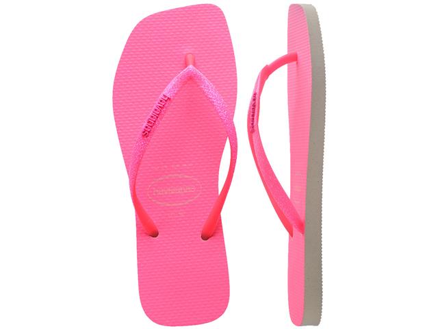 Chinelo Havaianas S Sqr Gtr Neon Bege Palha/Rosa Neon Tam 39-40 - 4