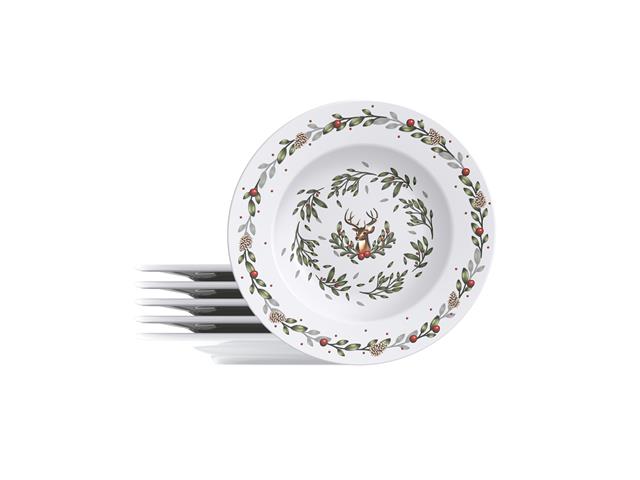 Juego de 6 Platos Casa Navidad Raso 27Cm Tramontina