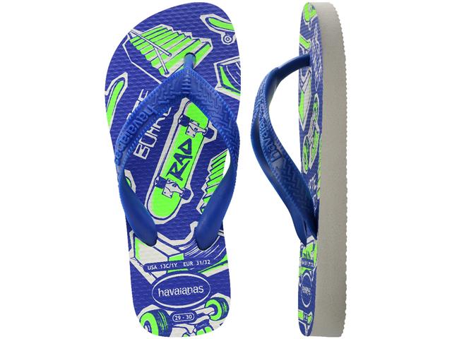 Chinelo Havaianas Kids Athletic Branco/Azul Nava - 5