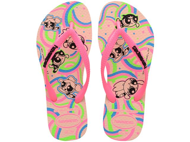 Chinelo Havaianas K Sl Powerpuff Rosa Ballet