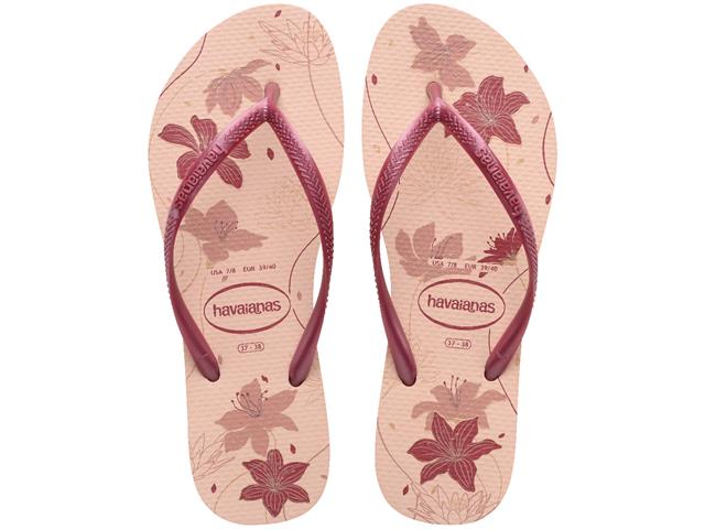 Chinelo Havaianas Slim Organic Rosa/Rose Gold