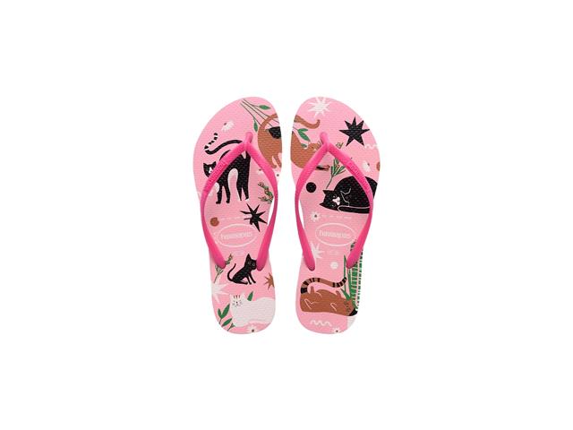 Chinelo Havaianas Slim Pets Rosa Glow - 2