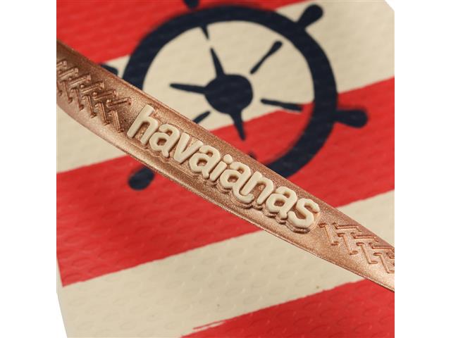 Chinelo Havaianas Slim Nautical Bege Palha/Rose Gold - 5