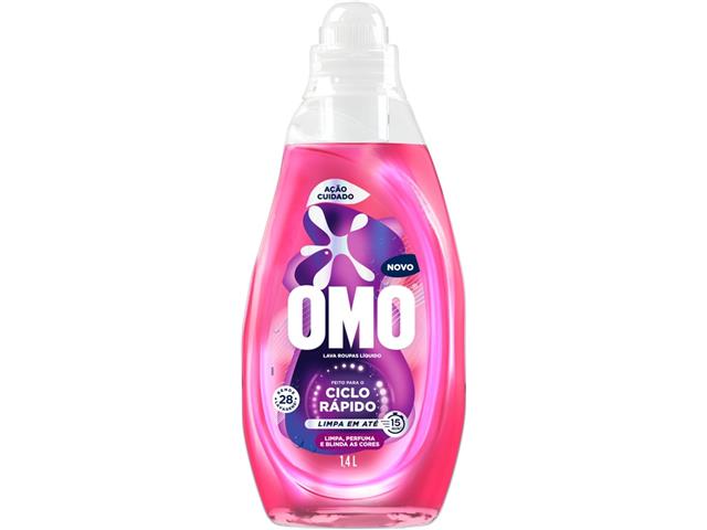 Lava-Roupas Líquido Omo Ciclo Rápido Ação Cuid...