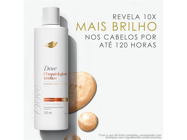 Shampoo Dove UV Repair & Glow + Ferúlico Frasco 370ml - 2