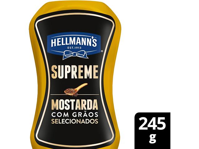Mostarda Amarela Tradicional Hellmann's Supreme Squeeze 250g - 1