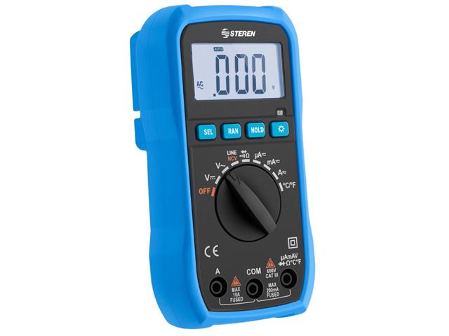 Multímetro digital auto rango con detector de voltaje