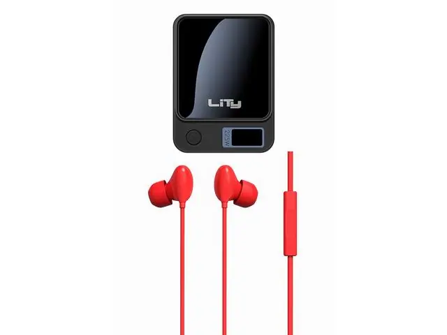 Compre Powerbank ganhe Fone Ponteira de Silicone Lity Vermelho 