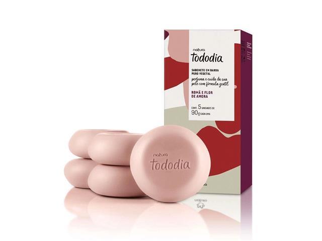 Combo 2 Sabonetes em Barra Natura TodoDia Cereja + Romã - 2