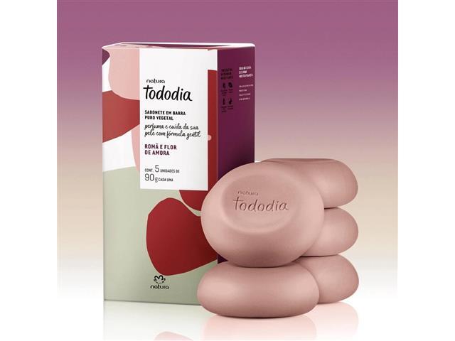 Combo 2 Sabonetes em Barra Natura TodoDia Cereja + Romã - 5