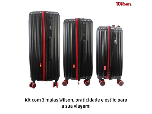 Conj. 3 Pecas Malas 360O Tm20/24/28 Wilson 65.1748-Preta - 1