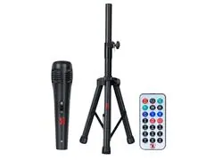 Bafle Profesional Recargable 15” 30,000 W PMPO con tripié y micrófono  - 4