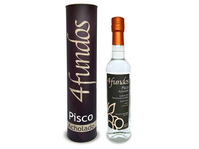 Pisco de Peru Cuatro Fundos Acholado con estuche 500 ml